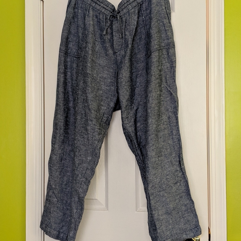 Old Navy linen cropped pants XL